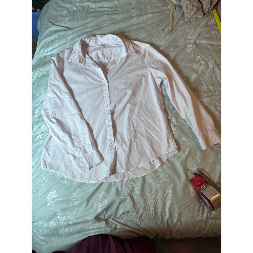Time & Tru XXL white button-down, long sleeve shirt